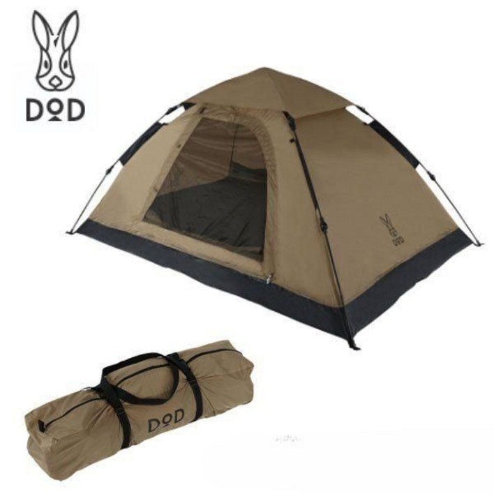 DOD 도플갱어 원터치텐트 T2-629 방수소재 탄 2인용 피크닉
