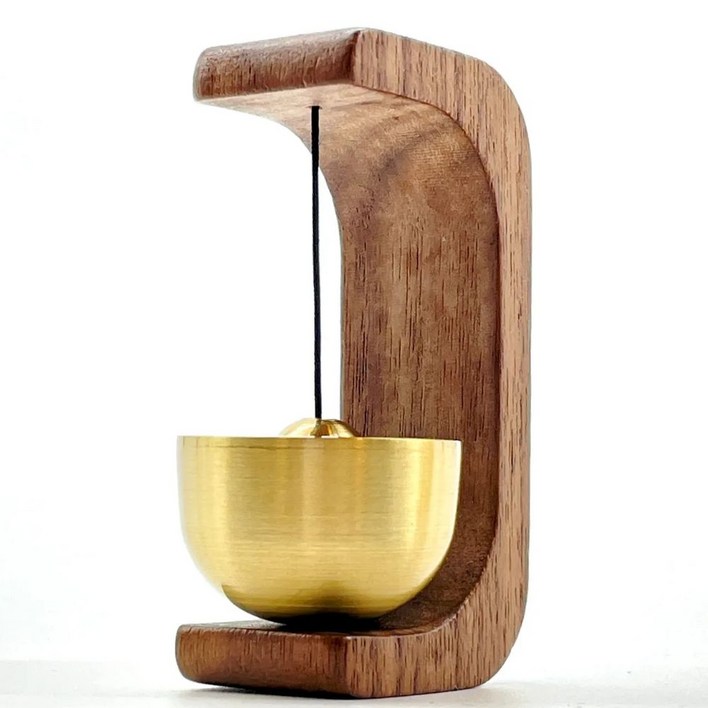 PP4M 원목 문종 자석 도어벨 현관문 출입문 미니종, 월넛