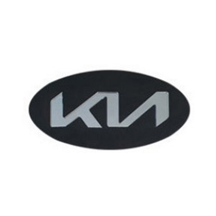 카텍트 차량용 신형 엠블럼 1호, 블랙무광실버, 기아 카텍트 차량용 신형 엠블럼 1호, 블랙무광실버, 기아