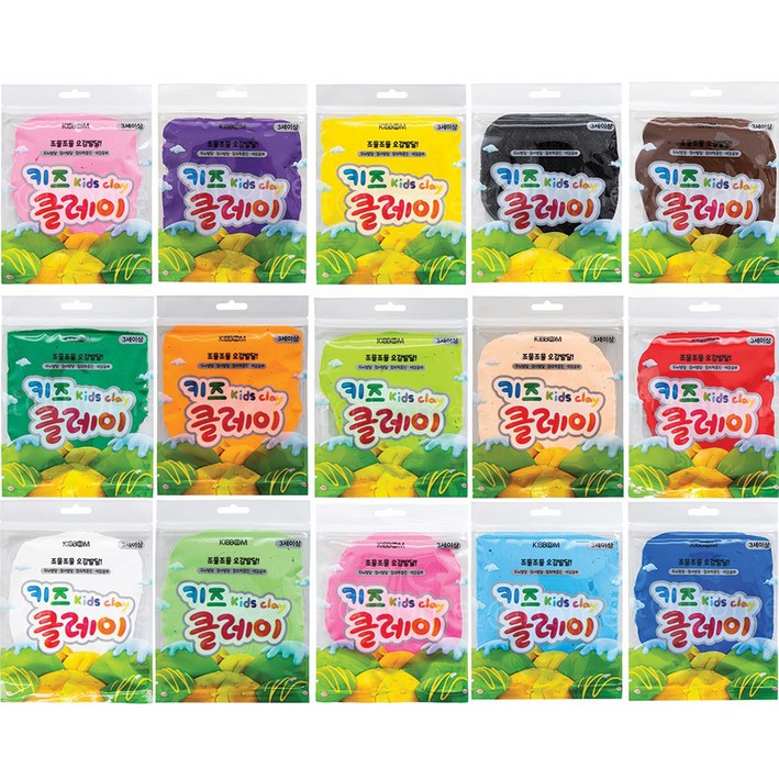 키즈클레이 50g, 15색 세트, 1개