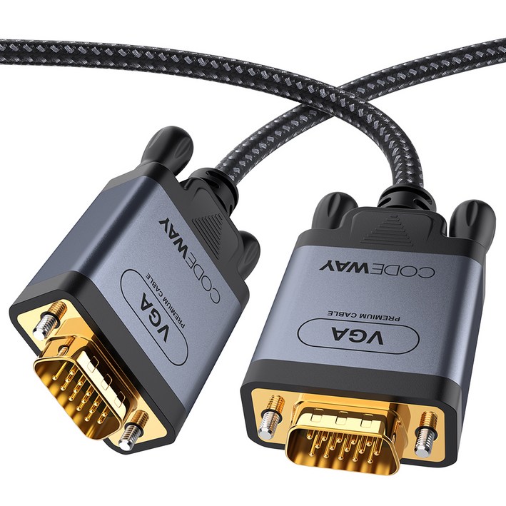 코드웨이 RGB VGA 모니터 케이블, 2m, 1개 코드웨이 RGB VGA 모니터 케이블, 2m, 1개