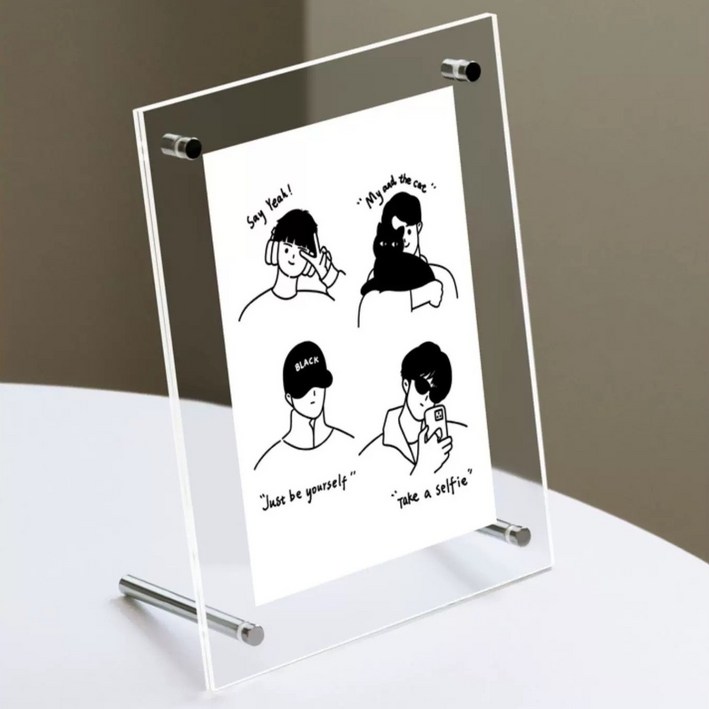 굿굿샵 투명 아크릴 스탠드 액자 프레임, 단일색상, 1개