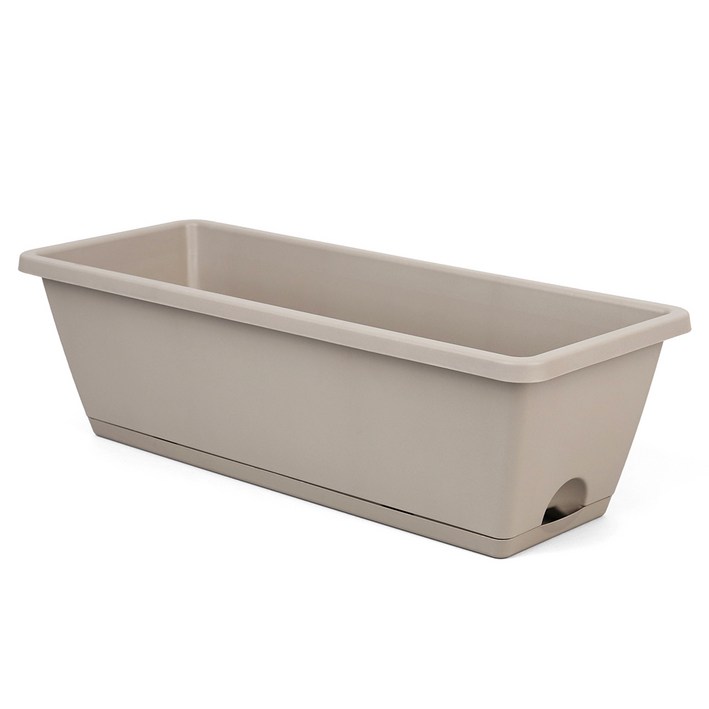 코멧 직사각 화분 + 받침 세트