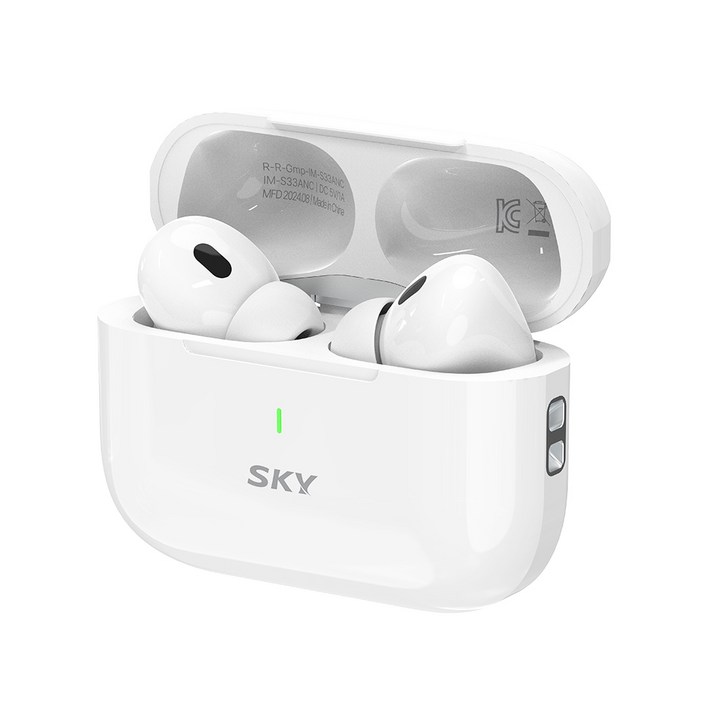 스카이 핏 버스트 ANC 노이즈캔슬링 무선충전 TWS 블루투스 5.4 커널형 무선이어폰, IM-S33ANC, 미스틱 화이트