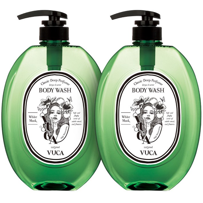 뷰카 클래식 딥 퍼퓸 바디워시 화이트머스크향, 1050ml, 2개