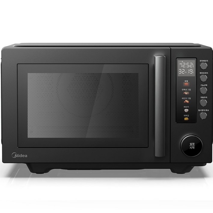 마이디어 플랫 광파오븐 에어프라이어 전자레인지 25L 블랙, MMOP03F3B-ACSBBL