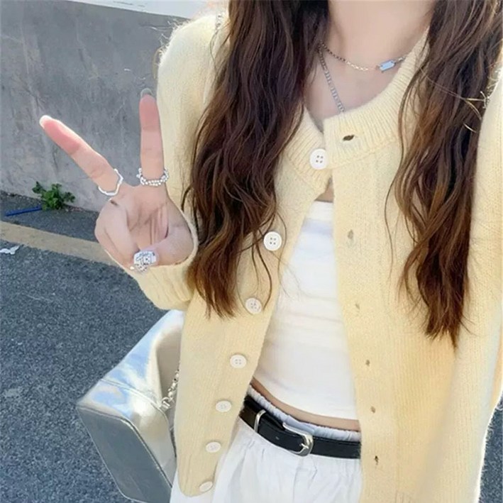 아이엠몽 여성용 소리카 파스텔 니트 가디건