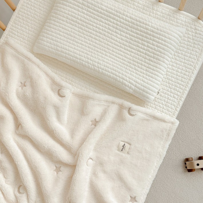 마이리틀데이지 유아용 자수 극세사 이불 담요