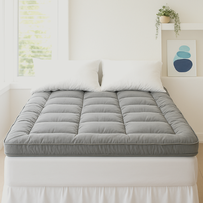 데보코 통세탁 사계절 침대 토퍼 매트리스, 그레이