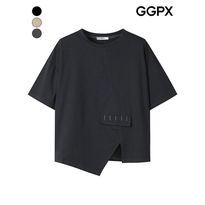 GGPX 트임 언발 포인트 티셔츠 GP4TS034F GGPX 트임 언발 포인트 티셔츠 GP4TS034F