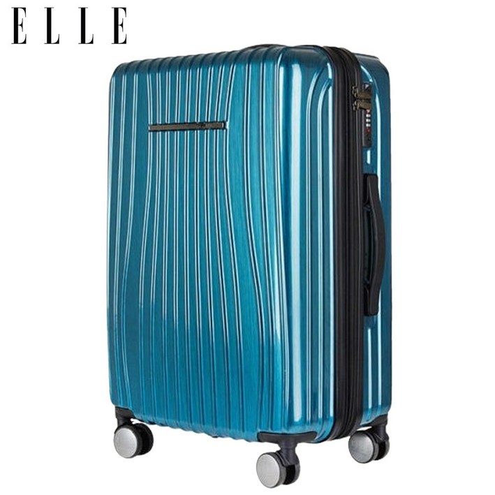 [엘르] 홈쇼핑 폴리카보네이트 캐리어 여행용 수하물 이동가방 20인치 24인치 28인치 기내반입 (틸블루)