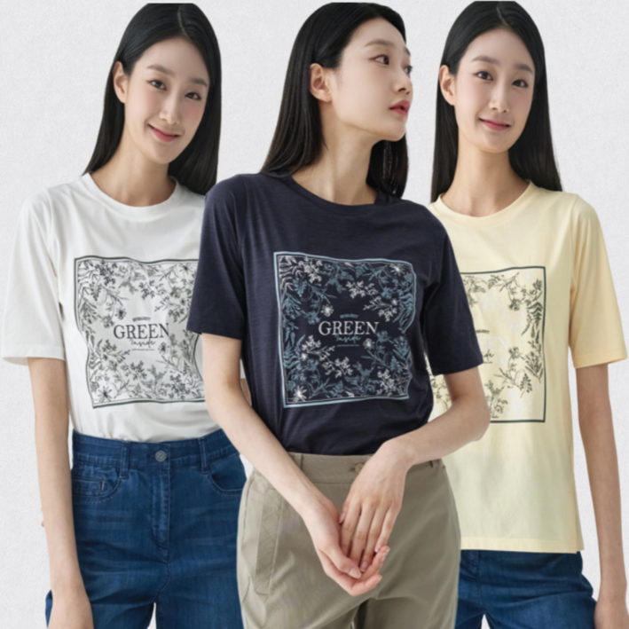 지센창원여성 소로나 포인트 라운드 반팔 티셔츠 3색 LSTSO372