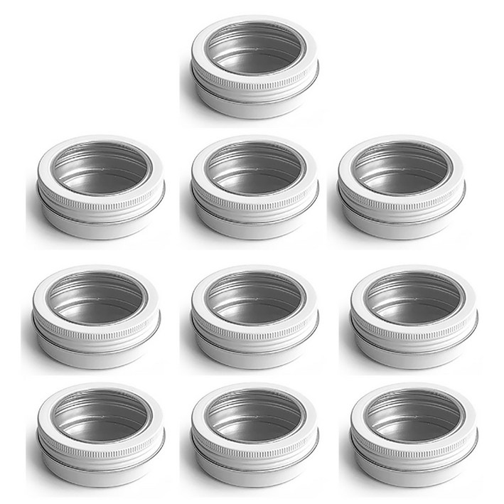 모든유통 60ml 알루미늄 원형 틴케이스 다용도용기 일반,투명뚜껑 10개묶음, 10개 모든유통 60ml 알루미늄 원형 틴케이스 다용도용기 일반,투명뚜껑 10개묶음, 10개