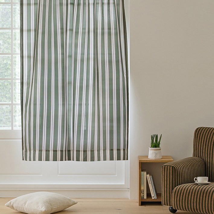 모던 스트라이프 먼지없는 가리개커튼