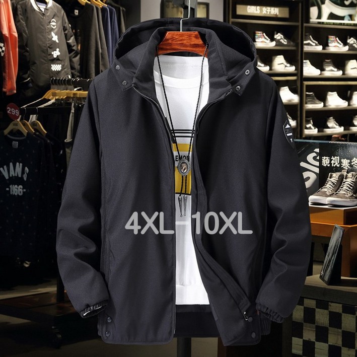 쥬엔리치 남자 빅사이즈 자껫 바람막이 밀리터리 후드 점퍼 남성 봄 가을 잠바 4XL10XL 쥬엔리치 남자 빅사이즈 자껫 바람막이 밀리터리 후드 점퍼 남성 봄 가을 잠바 4XL10XL