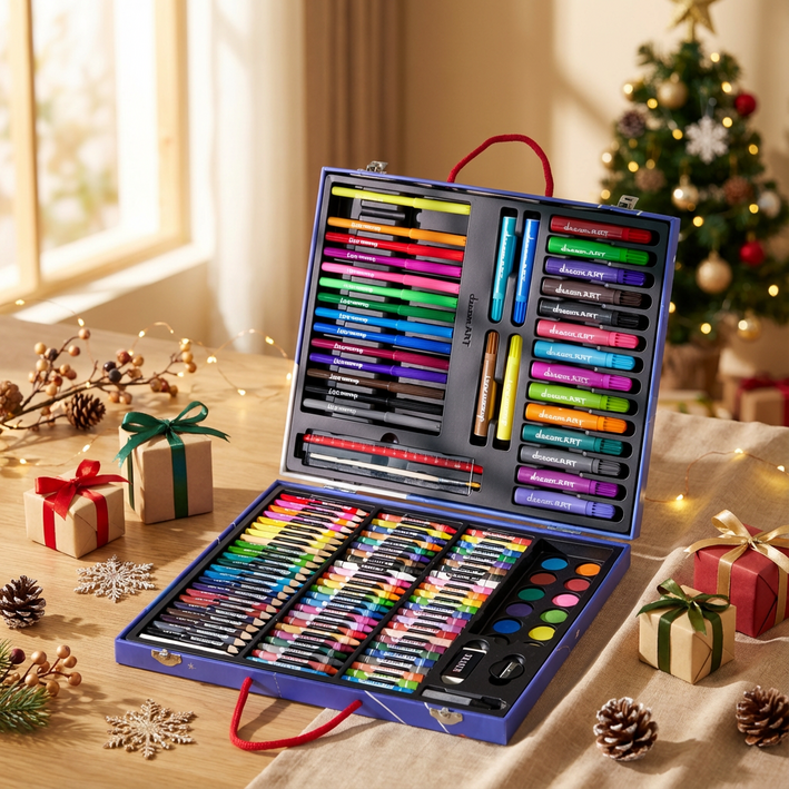 어린이 크리스마스선물 미술세트 유치원 초등학생 생일 졸업 조카 두들링키즈 색연필, 1세트