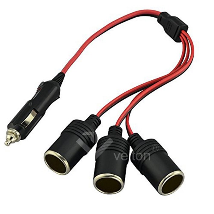 주승원전자 SCG20 시거분배 소켓 1대3 차량용 시거잭 Y형 3구 분배케이블 멀티시거잭