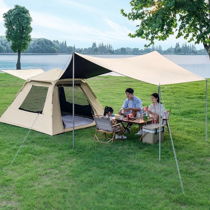 사각 패스트 텐트 34인용 자동텐트 오토 원터치 돗자리는 텐트구입시만 구매 가능