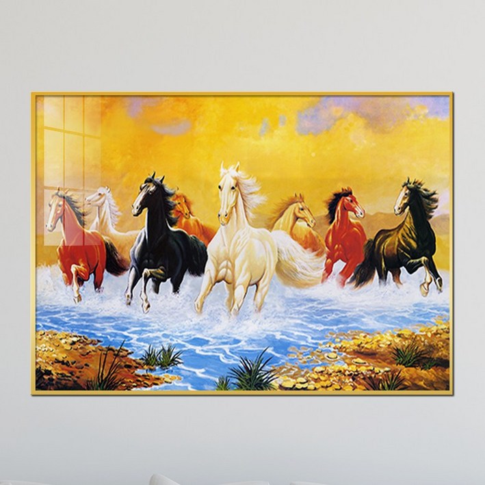 아트블루 승진운 출세운 팔마도 말 동물 그림 풍수 인테리어 액자, 3번 팔마도C