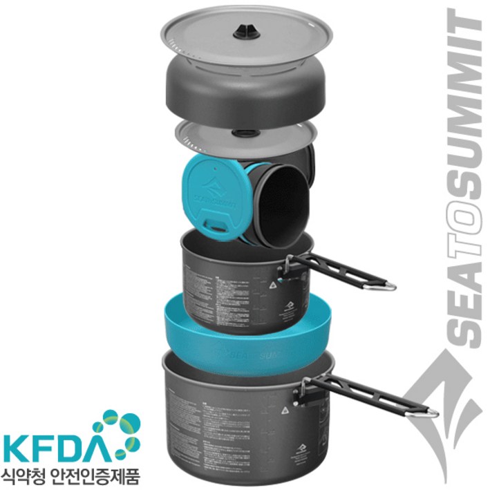 [텐잘남] SEATOSUMMIT 씨투써밋 알파 세트 2.2 코펠, 단품, 색상:free|사이즈:-