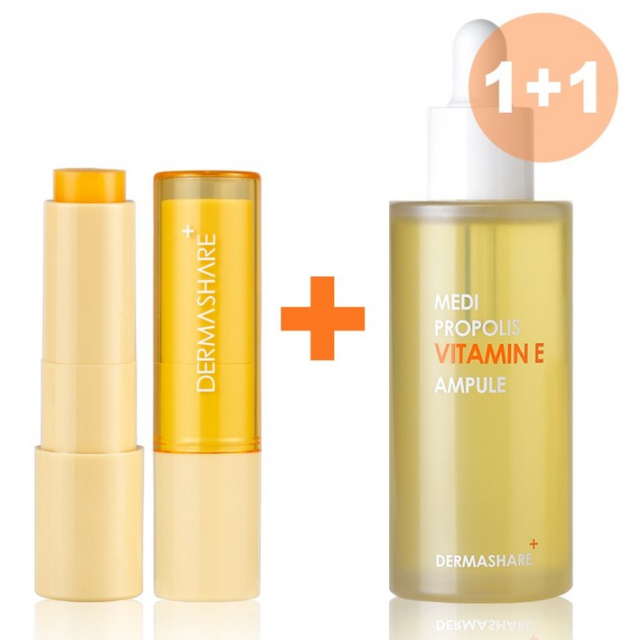 더마쉐어 시어 버터 허니 립밤 3.8g 메디 프로폴리스 비타민 E 앰플 50ml, 2개, 53.8g
