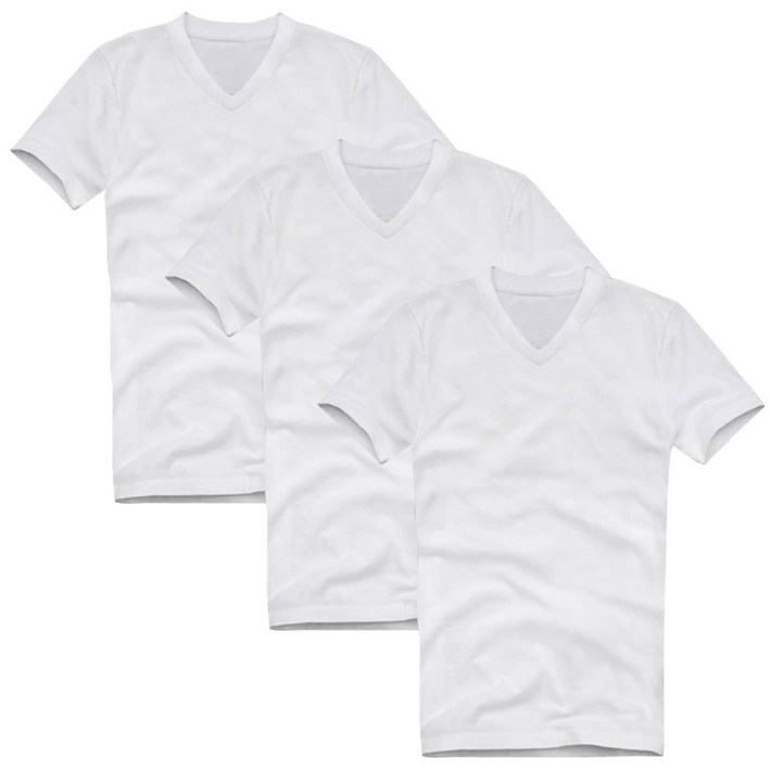 더폴베이 남여공용 브이넥 반팔 티셔츠 3PACK 더폴베이 남여공용 브이넥 반팔 티셔츠 3PACK