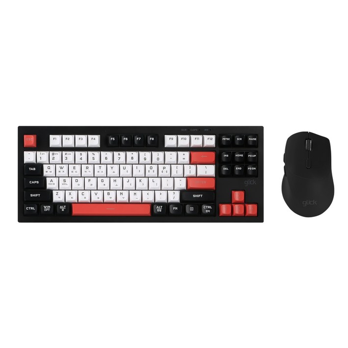 지클릭커 오피스프로 WMK50 사일런스 M 무소음 무선 블루투스 87 키보드 마우스 세트 Poker