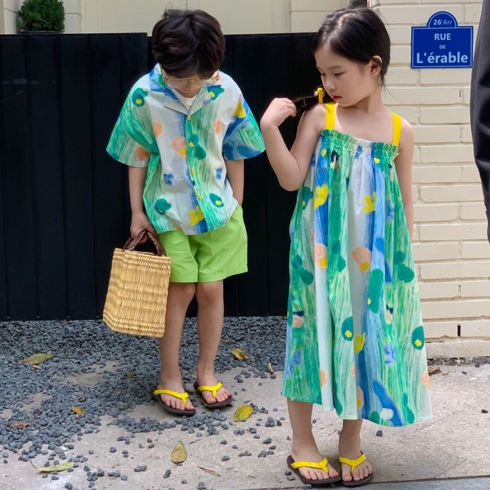 마이슈마켓 아동상하복 여아원피스 남매룩 아기바캉스룩 여름 유아옷