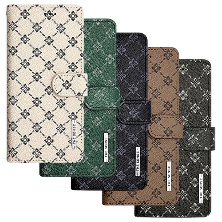 갤럭시S23 플러스 케이스 지갑 가죽 카드 다이어리 플러스 더센스