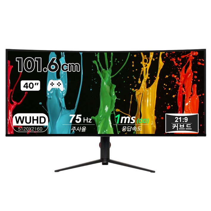 픽셀리스 PLS-E40R5K60B 5K나노IPS 75HZ 21:9 그래픽 게이밍 모니터, PLS-E40R5K60B(일반), 101.6cm