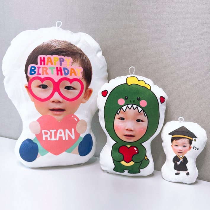 커스텀 얼굴 토이 인형 쿠션키링 포토인형