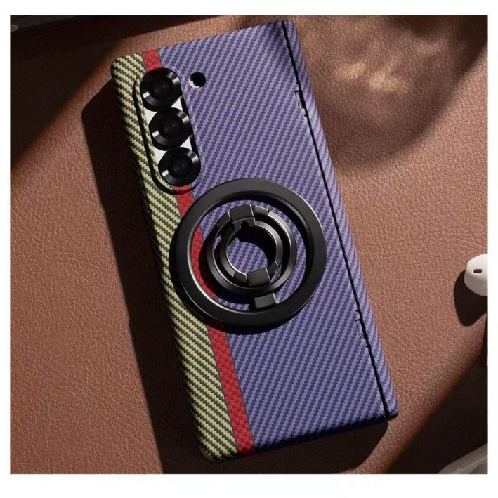 하이엑스 갤럭시 Z폴드 맥세이프 탄소섬유 힌지보호 풀커버 거치대 카본 휴대폰 케이스