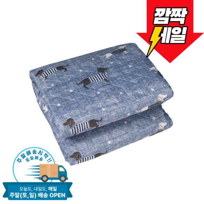 한일의료기 탄소열선 고급 전기요 보관가방 포함, 블루동물소67.5x180cm 한일의료기 탄소열선 고급 전기요 보관가방 포함, 블루동물소67.5x180cm