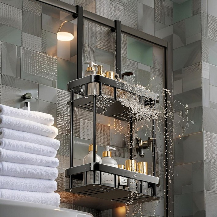 코지올 화장실 욕실 샤워부스 걸이형 수납 정리대 선반, 1개