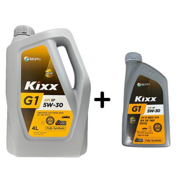 KIXX G1 5W30 SP 4L 1개 +1L 가솔린 엔진오일