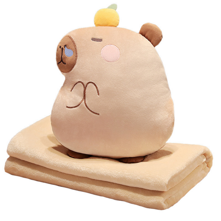 카피바라 멀티 담요 쿠션, A전체 길이 35CM