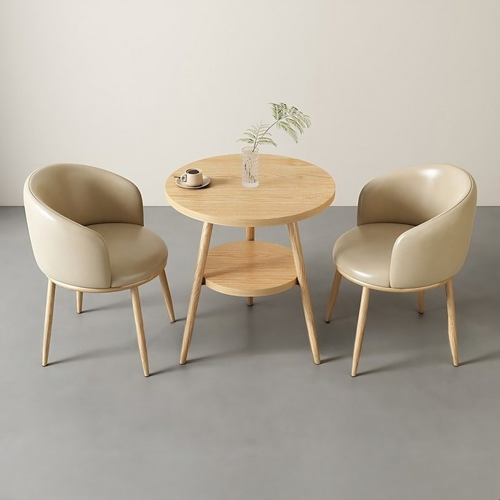 커피숍 식탁 세트 거실 베란다 2인용 작은 원형 테이블