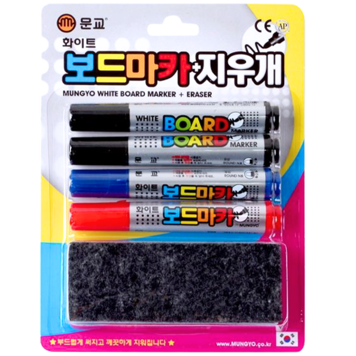 문교 보드마카 4개지우개 세트