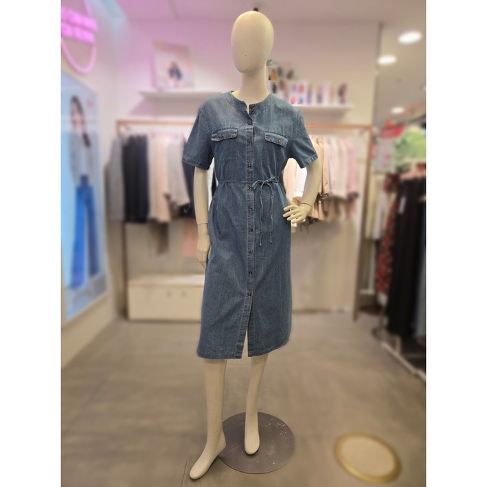 수스트임단추 데님 원피스 KSMS252BOP507