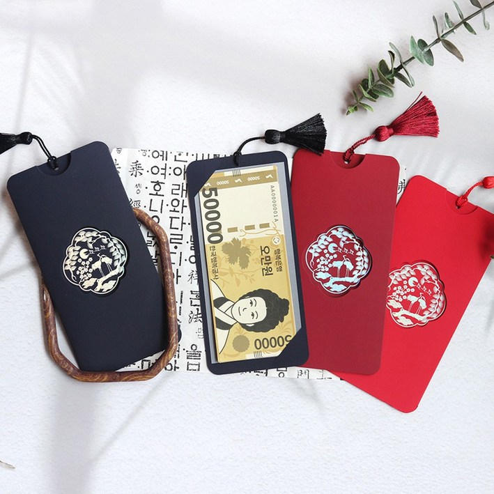 고급 자개 용돈 봉투 3 colors 자체제작 부모님 용돈 현금 선물 명절 추석 환갑 칠순 팔순 이벤트 새해 설날 어버이날 편지 상품권 포장 생일 생신 결혼 기념일 축의 축하, 1set, 4.적색편지지, 1개