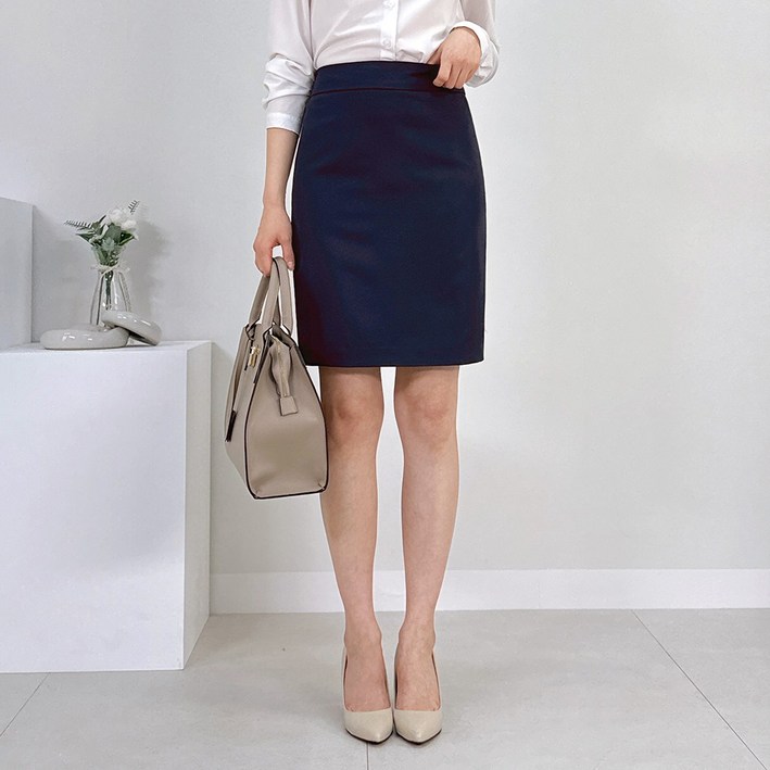 시그니처 H라인 스커트 5부롱 2버전 빅사이즈 정장치마 봄 여름 가을