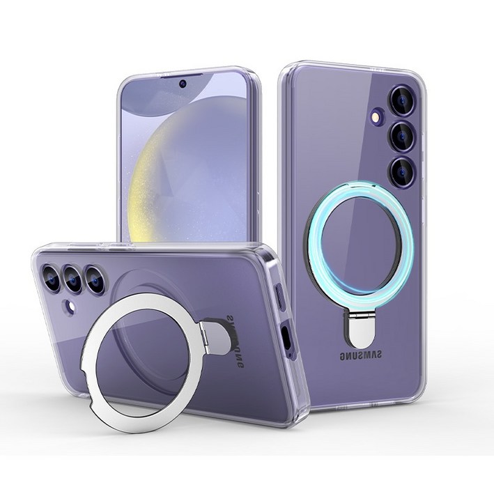 갤럭시 S24 울트라 투명 맥세이프 메탈링 무선 충전 독일 바이엘 소재 케이스 HY-UTMC