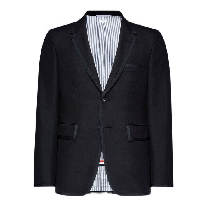 톰 브라운 쓰리 버튼 울 블레이저
