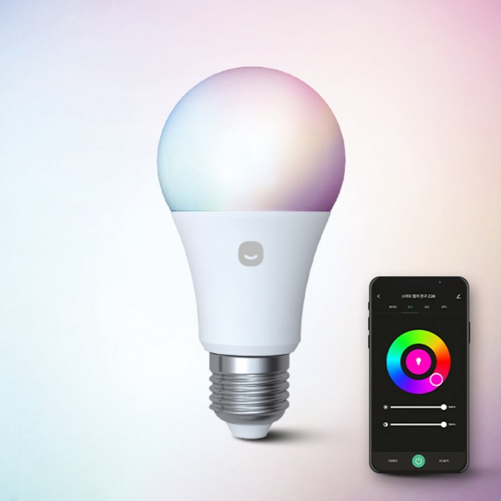 헤이홈 스마트 LED 전구 컬러 Z26 9W 조명 Zigbee, 기타색, 1개