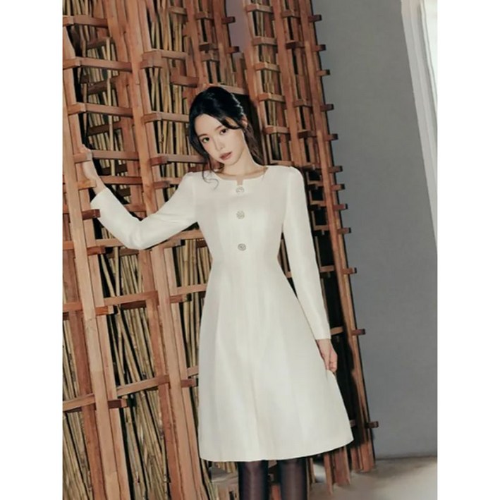 JJ지고트 오간자 쥬얼 버튼 플레어 원피스 GPAA0OP181