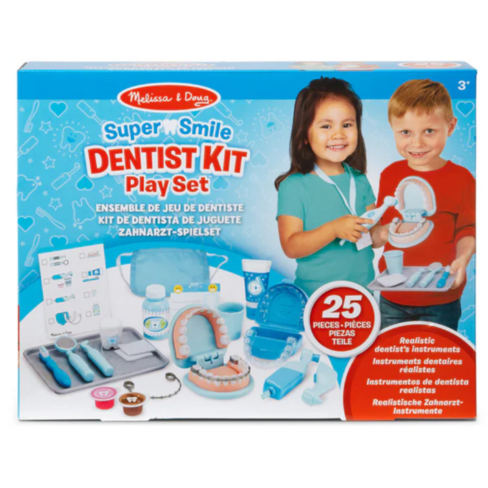 멜리사앤더그 스마일 치과놀이 세트 25피스 병원놀이 ,3세 이상 완구