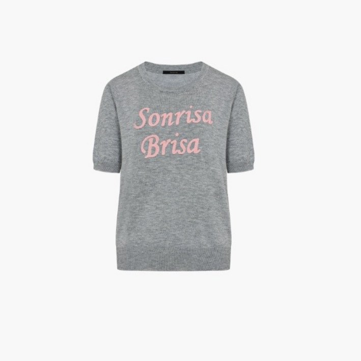 케네스레이디 레터링 자수 반팔 풀오버 EKPOPD0500 817104