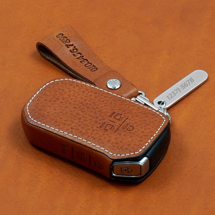 AEGIS 리츠S 카니발 KA4 4세대 키케이스 가죽 키홀더, 레드