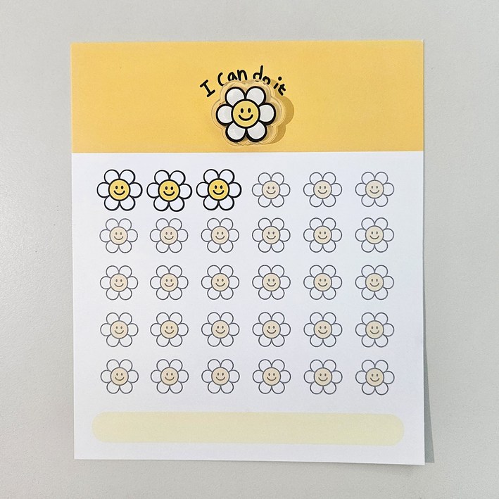 네모상점 습관체크 목표달성 챌린지 칭찬스티커 세트 칭찬스티커판12매 + 스티커12매 + 자석2개