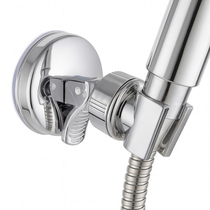 비코아 초강력 진공 흡착식 샤워기 거치대 반려동물 아이 목욕, 메탈릭크롬